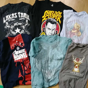Lot of 30 Graphic T-Shirts, Marvel, AC/DC, Star Wars & More
