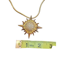 Load image into Gallery viewer, Swarovski Crystals Gold Tone Celestial Northern Star Rhinestone Necklace Set