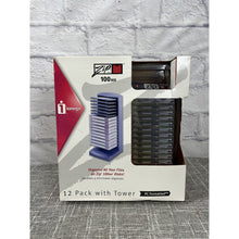 Load image into Gallery viewer, Iomega Zip 100MB 16 Disks Storage Tower NIB PC Formatted Data Storage Clear Vtg