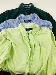 Lot of 25 Mens Dress Shirts (Polo, Ike Behar Boss & More)