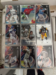 Lot of 1,000 Mixed NFL, MLB, NHL, MLB Sports Cards. Holos, Refractors, Rookies & More