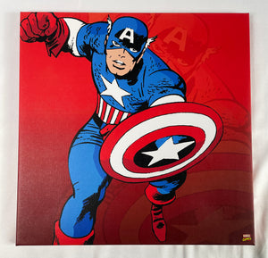 30 Framed photos on Faux Canvas, Ali, Marilyn Monroe, Elvis, Marvel Super Heroes etc