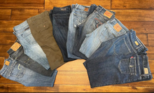 Load image into Gallery viewer, Lot of 100 Jeans &amp; Dress shirts + more (Silver Lucky BKE, Polo)