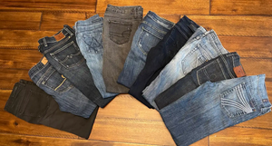 Lot of 100 Jeans & Dress shirts + more (Silver Lucky BKE, Polo)