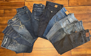 Lot of 100 Jeans & Dress shirts + more (Silver Lucky BKE, Polo)