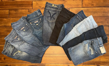 Load image into Gallery viewer, Lot of 100 Jeans &amp; Dress shirts + more (Silver Lucky BKE, Polo)