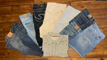 Load image into Gallery viewer, Lot of 100 Jeans &amp; Dress shirts + more (Silver Lucky BKE, Polo)