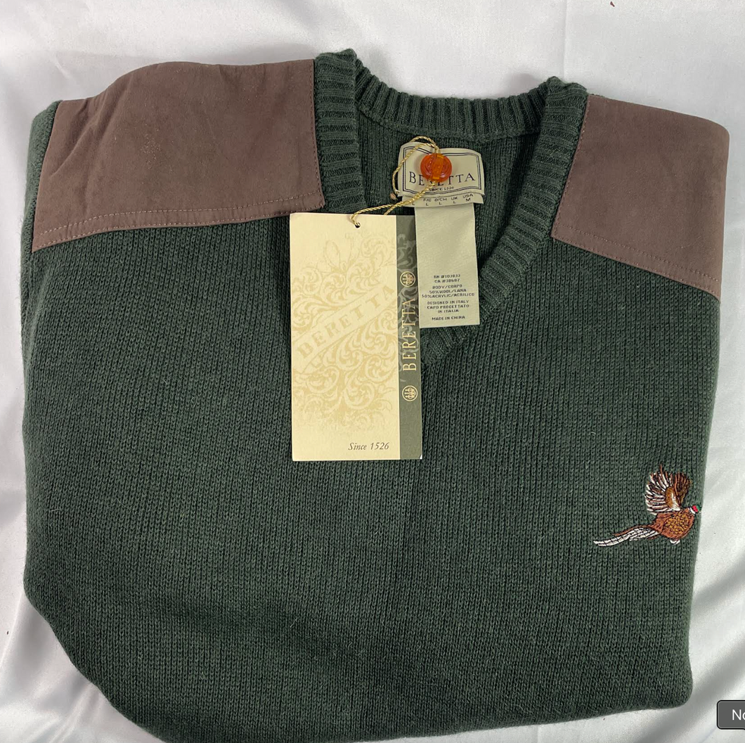 24 Beretta Brand Sweaters With Embroidered Pheasant