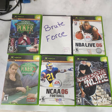 Load image into Gallery viewer, Original Xbox Video Games Lot Of 6 BUNDLE-tested all work Poker NBA NCAA Footbal