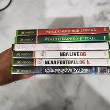 Load image into Gallery viewer, Original Xbox Video Games Lot Of 6 BUNDLE-tested all work Poker NBA NCAA Footbal