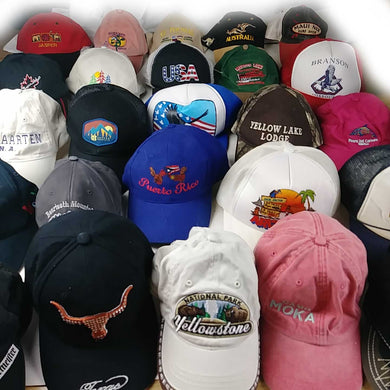 23 Destination/Vacation Baseball Hats, Jager, Yellowstone & more.