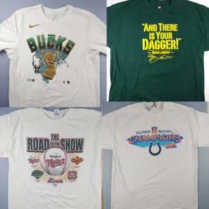 18 Sports Shirts, NFL MLB NHL NBA. Manifest (lot #9)